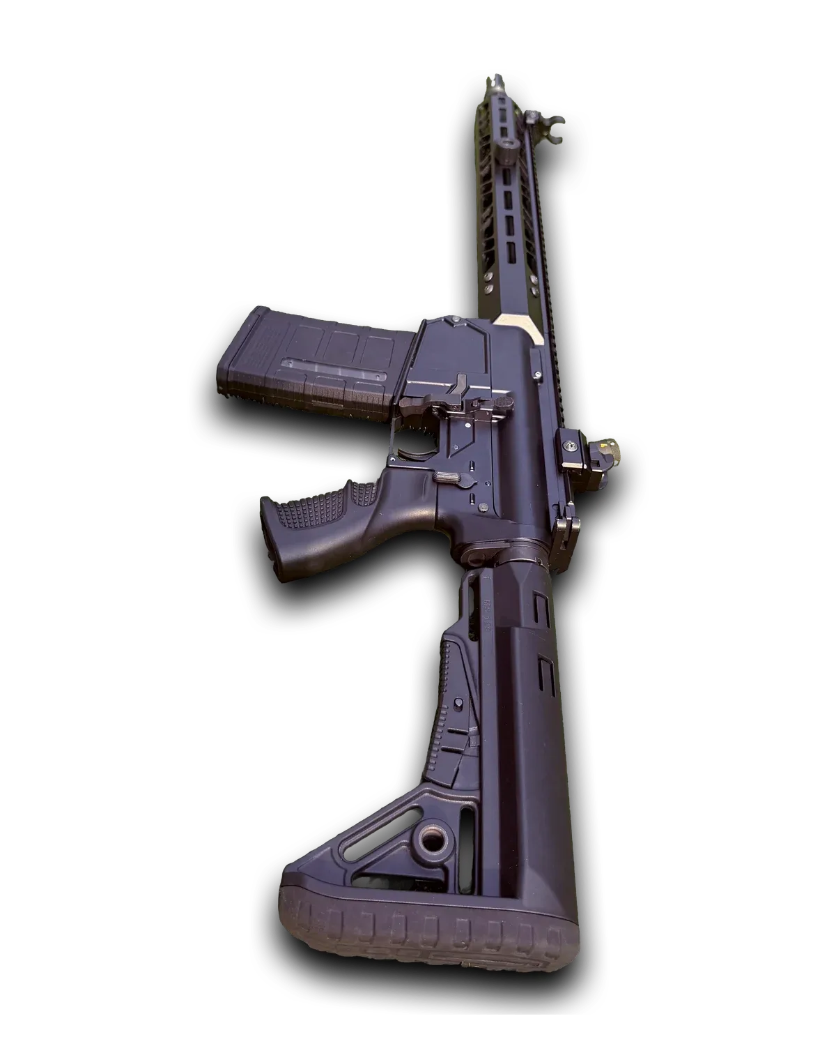 Maverick-26 Assault Rifle, three-quarter view from the stock