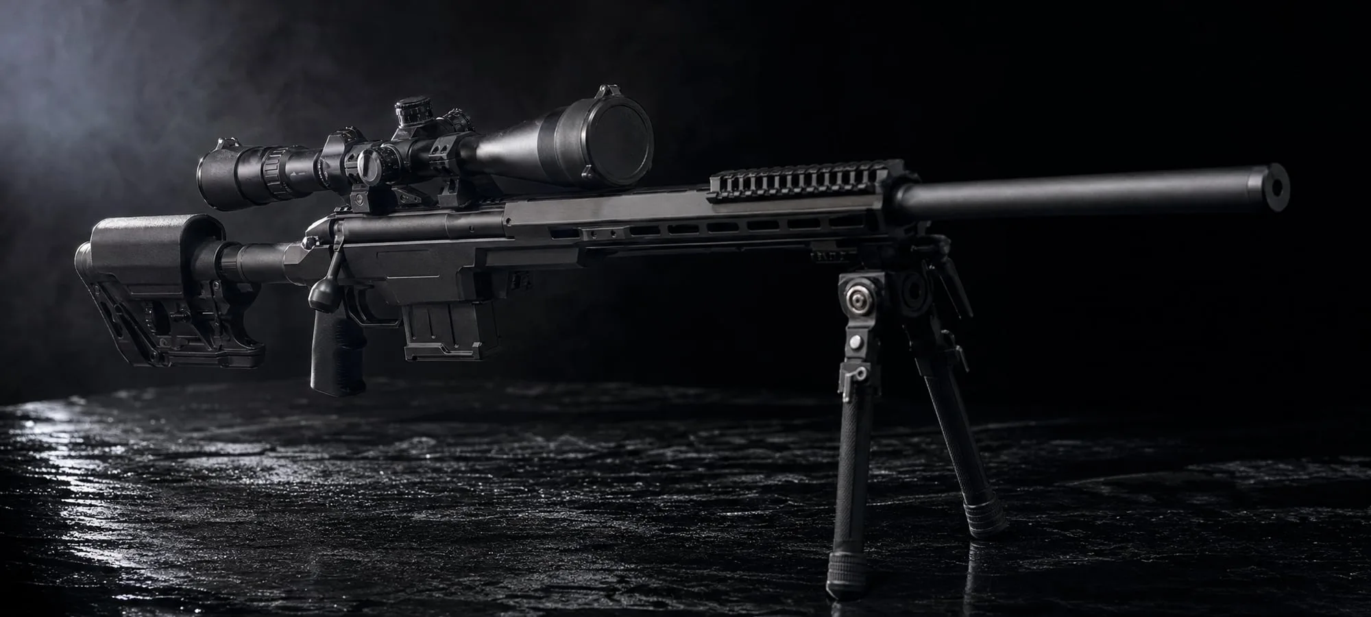 Suddad Sniper Rifle in the studio